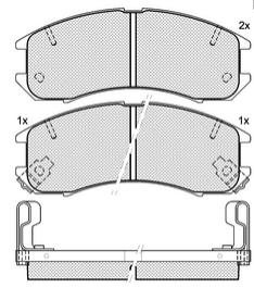 Pastillas de Freno (0128) (129MM) FORD PROBE 2.2- 3.8I / MAZDA 626 (89/94)