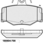Pastillas de Freno (0369) (82MM) NISSAN PRIMERA (90/96) TRASERA