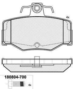 Pastillas de Freno (0369) (82MM) NISSAN PRIMERA (90/96) TRASERA