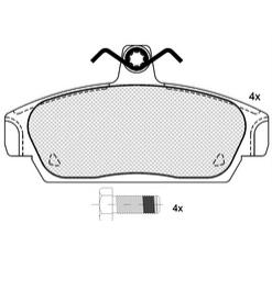 Pastillas de Freno (0425)(115MM) ROVER 114 - AUSTIN - METRO