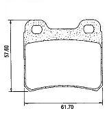 Pastillas de Freno (0179) (61MM)CHEVROLET ASTRA-VECTRA TRASERA
