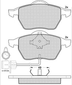 Pastillas de Freno (0698)(156MM) AUDI A4 A6 QUATRRO 2.2 DELANTERA (97/..)