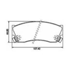 Pastillas de Freno (0267) (107MM) SUZUKI ALTO-GL- SWIFT (AMERICANO)