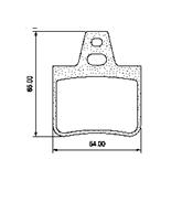 Pastillas de Freno (0568)(53MM) PEUGEOT 406 / CITROEN XANTIA (98/...) TRASERA