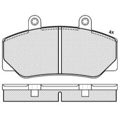 Pastillas de Freno (0241) (113MM) VOLVO 740-760-780-940  (82/94)