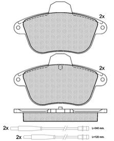 Pastillas de Freno (0474)(131MM) CITROEN XM