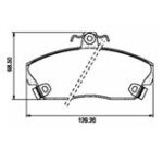 Pastillas de Freno (0109) (129MM) ROVER 216 TODOS /GAZ GAZELLE ( CAMION)