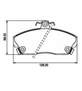 Pastillas de Freno (0109) (129MM) ROVER 216 TODOS /GAZ GAZELLE ( CAMION)