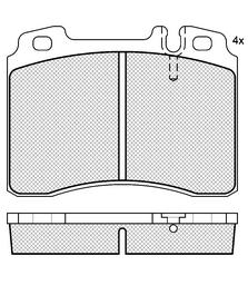 Pastillas de Freno (0340) (99MM) M BENZ 190- 200-280-300-320-500/CLASE E
