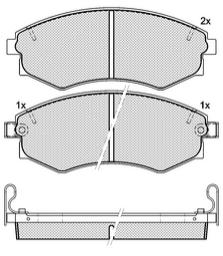 Pastillas de Freno (0618)(137MM) NISSAN BLUEBIRD / HYUNDAI ACCENT - ELANTRA