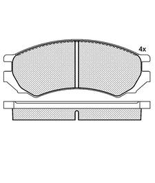 Pastillas de Freno (0160) (127MM) NISSAN BLUEBIRD-NX-SENTRA-PATROL (92/..)