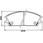 Pastillas de Freno (0093) (127MM) HONDA ACCORD-CIVIC/HYUNDAI ELANTRA
