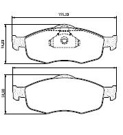 Pastillas de Freno (0281) (155MM) FORD MONDEO   93/95