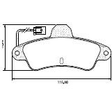 Pastillas de Freno (0330) (116MM) FORD MONDEO 1.8-2.0I 16V 4X4 TRASERA