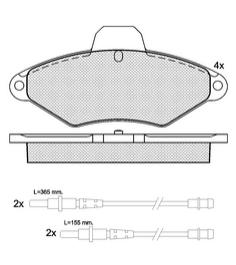 Pastillas de Freno (0255) (130MM) CITROEN XANTIA  (90/94)