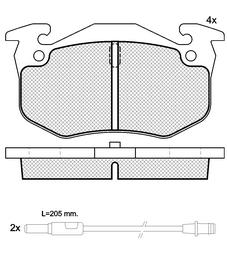 Pastillas de Freno (0453)(105MM) PEUGEOT 306 / RENAULT LAGUNA-MEGANE-SAFRANE