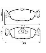 Pastillas de Freno (0253) (141MM) PEUGEOT 106-306/ CITROEN SAXO