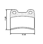Pastillas de Freno (0280) (61MM) FORD ESCORT XR3-ORION/ VW GOL-PIONTER TRASERA