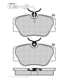 Pastillas de Freno (0257) (109MM) M. BENZ 200-220-230-250-260-280-300