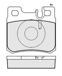 Pastillas de Freno (0462)(61MM) M. BENZ  230-250-260-300-500