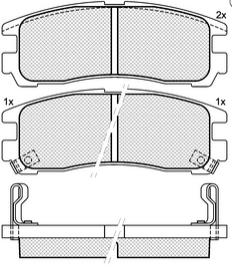 Pastillas de Freno (0155) (108MM) MITSUBISHI 3000 GT-SL- SUPER SALOON (90/94)