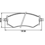 Pastillas de Freno (0039)(137MM) DAEWOO/NISSAN/HONDA/HYUNDAI/SSANG-YONG