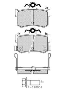 Pastillas de Freno (0345) (85MM) LAND ROVER LINEA 800/ MG (91/...) TRASERA