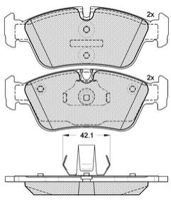 Pastillas de Freno (0818) (151MM) BMW SERIE 3 II-III 98/.../ Z3- Z4 97/...  DEL