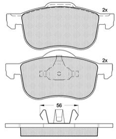 Pastillas de Freno (0854)(155MM) VOLVO S60  98/.. DELANTERA