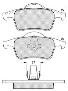 Pastillas de Freno (0855)(122MM) VOLVO S60 98/... TRASERA