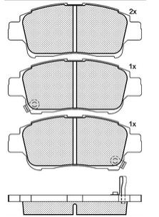 Pastillas de Freno (0821)(112MM) TOYOTA YARIS 1.0-1.3-1.4 (99/..)