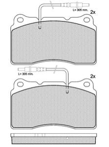 Pastillas de Freno (0802)(131MM)CITROEN/ PEUGEOT/ FIAT /LANCIA
