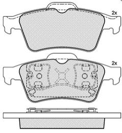 Pastillas de Freno (0778)(123MM) FORD/NISSAN/CHEVROLET (01/..)TRASERA