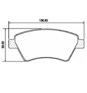 Pastillas de Freno (0870)(136MM) RENAULT MEGANE II, SCENIC II, LAGUNA (02/.)