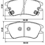 Pastillas de Freno (0756)(104MM) HYUNDAI ATOS  - AMICA