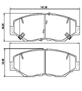 Pastillas de Freno (0826)(141MM)HONDA ACCORD - CRV II