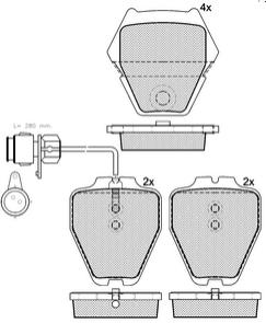 Pastillas de Freno (0827)(63MM) AUDI A6 II - A8 - QUATTRO (98/02)