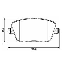 Pastillas de Freno (0792)(131MM) VOLKSWAGEN POLO / SEAT IBIZA, CORDOBA