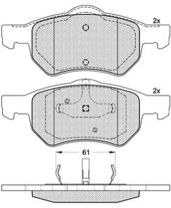 Pastillas de Freno (0793)(172MM) DODGE-CHRYSLER CARAVAN - VOYAGER II