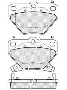 Pastillas de Freno (0752)(78MM) TOYOTA COROLLA DIESEL (00/..) TRASERA