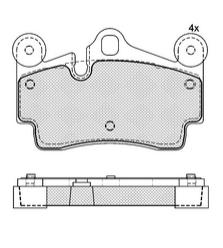 Pastillas de Freno (0804)(117MM) VW TOUAREG / PORSCHE CAYENE (02/..) TRASERA