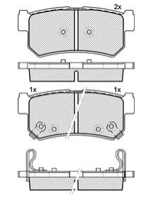 Pastillas de Freno (0830)(98MM) DAEWOO / SSANG YONG MUSSO TRASERA-REXTON