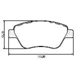 Pastillas de Freno (0736)(122MM) FIAT STILO - QUBO - IDEA