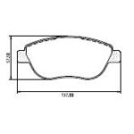 Pastillas de Freno (0737)(136MM) FIAT STILO 1.8 16V