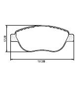Pastillas de Freno (0737)(136MM) FIAT STILO 1.8 16V