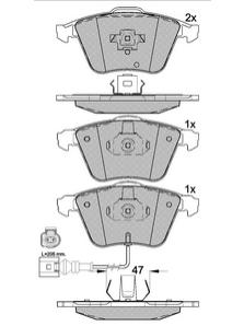 Pastillas de Freno (0947)(155MM) AUDI A3 / VOLKSWAGEN GOLF, PASSAT (03/...)