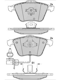 Pastillas de Freno (0905)(155MM) AUDI A4 II-III / A6 III / A8 I  (03/..)