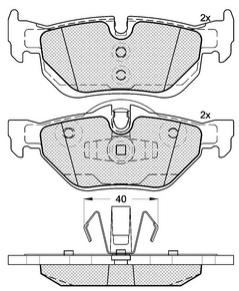 Pastillas de Freno (0880)(123MM) BMW SERIE 1-120, 3-320I, 25I / IV TRASERA