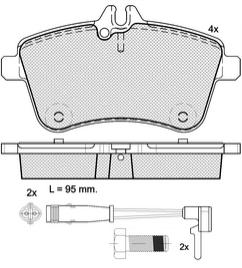 Pastillas de Freno (0902)(131MM) MERCEDES BENZ CLASE B - CLASE A II (04..)
