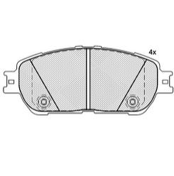 Pastillas de Freno (0906)(143MM) TOYOTA CAMRY VI, PREVIA II, AVALON